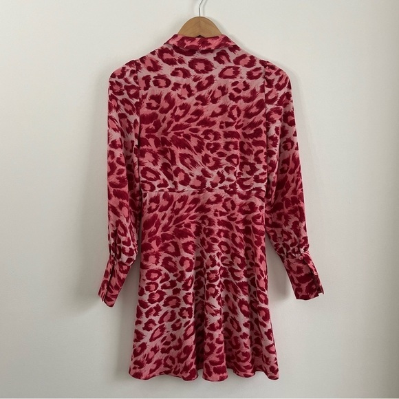 Kate Spade Panthera Leopard Long-Sleeve Mini Shirtdress - Picture 10 of 16